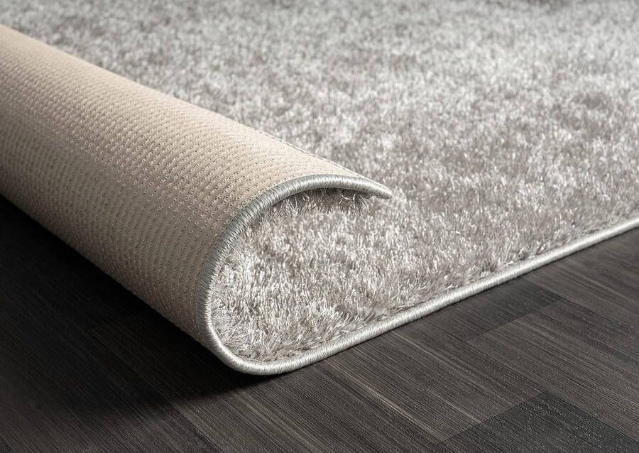 the carpet Relax Glamour Zacht Modern Shaggy Vloerkleed Langpolig Woonkamerkleed Gel Backing Wasbaar 30 mm Stapelhoogte Effen 120x170