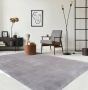 The carpet Vloerkleed voor woonkamer of slaapkamer in grijs 60x110 cm Modern en zacht kortpolig tapijt Rechthoekig Antislip onderkant Wasbaar tot 30 Graden Rug for bedroom or living room RELAX kleed by - Thumbnail 2