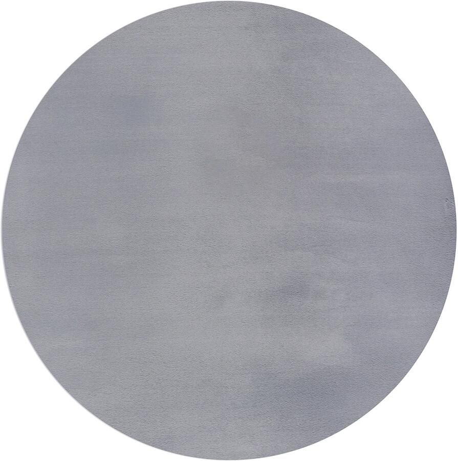 The carpet Cosy Vloerkleed in Bontlook – Super zacht wasmachinebestendig Öko-Tex Standard 100 Perfect voor Woonkamer & Slaapkamer – Grijs – rond 120 cm