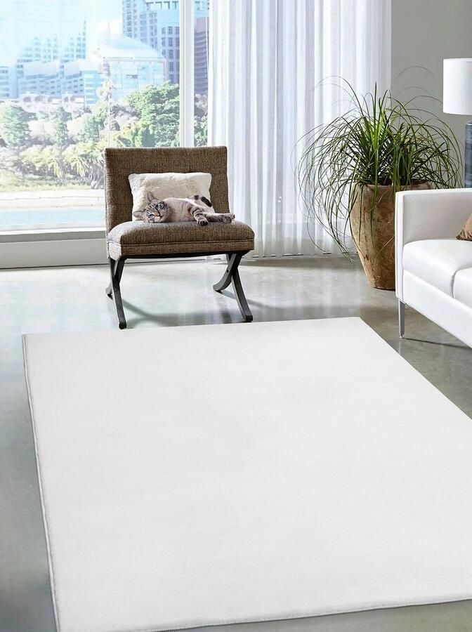 The carpet Cosy Vloerkleed in Bontlook – Super zacht wasmachinebestendig Öko-Tex Standard 100 Perfect voor Woonkamer & Slaapkamer – Wit – 200 x 280 cm