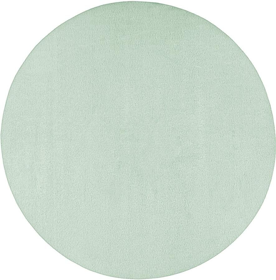 The carpet Cosy Vloerkleed in Bontlook – Super zacht wasmachinebestendig Öko-Tex Standard 100 Perfect voor Woonkamer & Slaapkamer – groen – rond 120 cm