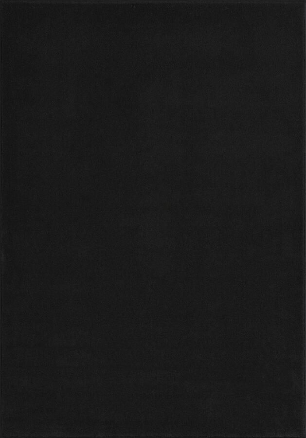 The carpet Marley Elegante Designer Vloerkleed Zacht & Onderhoudsvriendelijk Kortpolig Woonkamer Zwart 80 x 150 cm