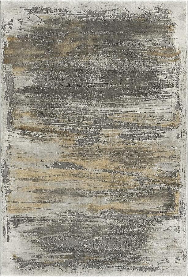 The carpet Marmer Modern dichte korte pool woonkamer slaapkamer vlorkleed designer tapijt elegante glans glanzende vezel pluizig modieus marmer look abstract Gold 240 x 340 cm