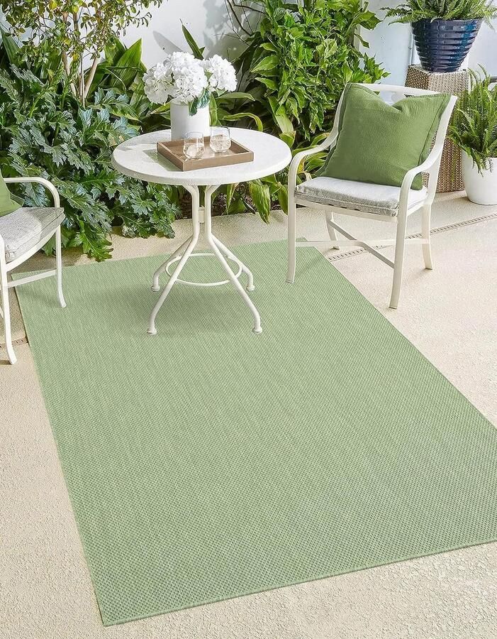 The carpet Mistra robuust buitentapijt modern weerbestendig & UV-bestendig voor balkon terras en serre Maar ook geschikt voor de keuken plat geweven 200x280 - Foto 2