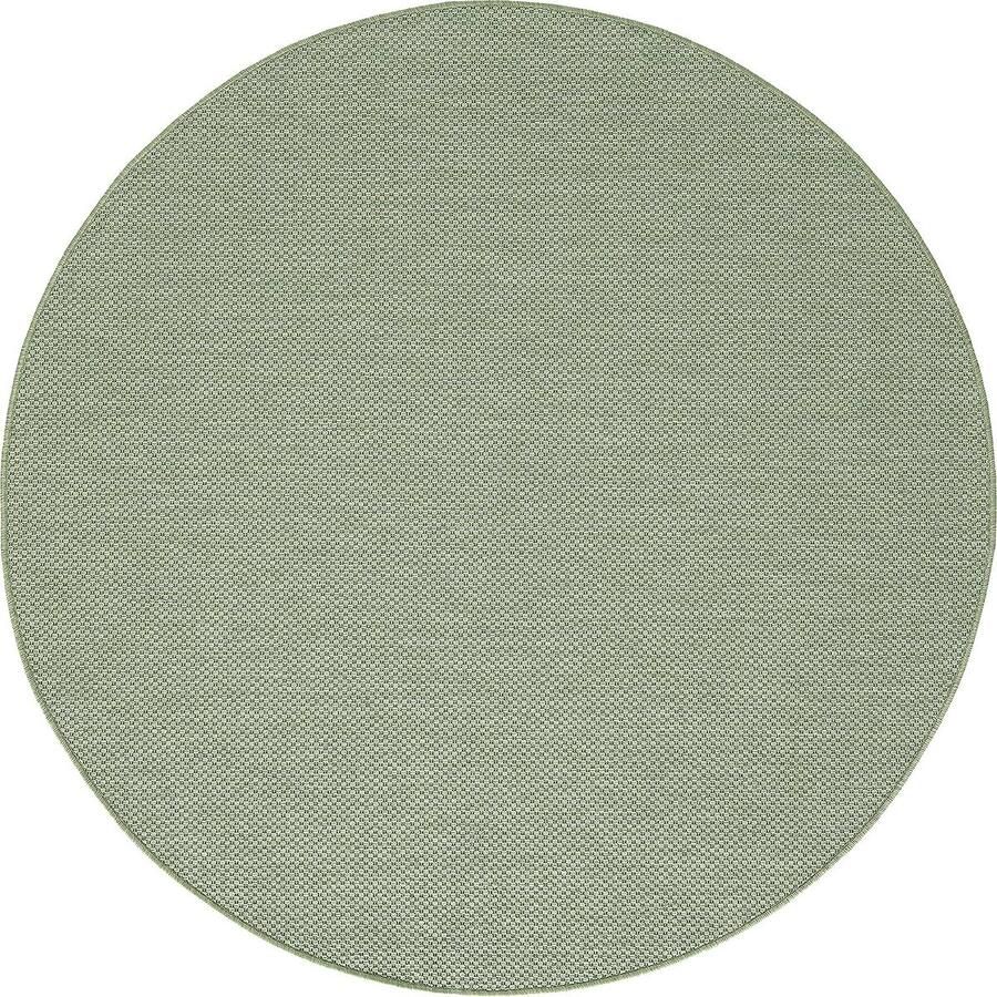 The carpet Mistra robuust buitentapijt modern weerbestendig & UV-bestendig voor balkon terras en serre Maar ook geschikt voor de keuken plat geweven 160x160 round