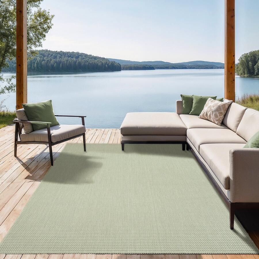 The carpet Mistra robuust buitentapijt modern weerbestendig & UV-bestendig voor balkon terras en serre Maar ook geschikt voor de keuken plat geweven 200x280