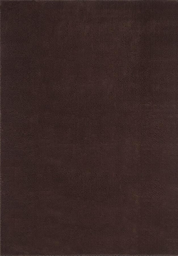 The carpet Relax – Extra Zacht & Wasbaar Vloerkleed tot 30°C met Antislip Onderzijde – Fluweelachtige Structuur – Voor Slaapkamer of Woonkamer – Bruin 160 x 220 cm