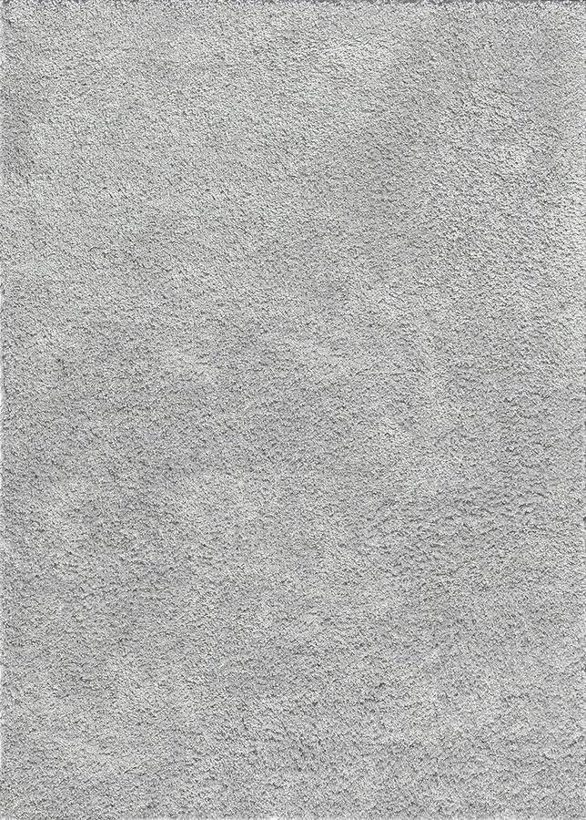 The carpet Vloerkleed hoogpolig 120x120 rond cm Zacht Modern Effen PORT SHAGGY by