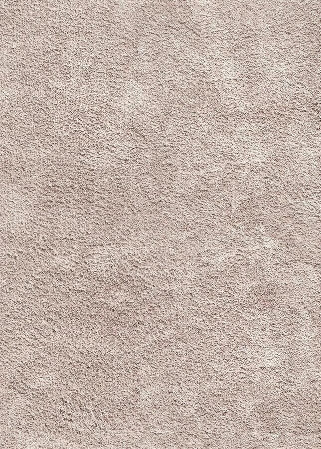 The carpet Vloerkleed hoogpolig 120x120 rond cm Zacht Modern Effen PORT SHAGGY by