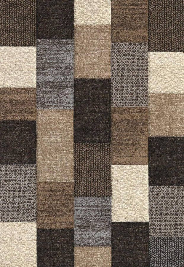 The carpet Vloerkleed laagpolig 80x150 cm Zacht Modern Kleurrijk Monde Deluxe