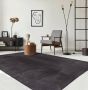 The carpet Vloerkleed voor woonkamer of slaapkamer in antraciet 60x110 cm Modern en zacht kortpolig tapijt Rechthoekig Antislip onderkant Wasbaar tot 30 Graden Rug for bedroom or living room RELAX kleed by - Thumbnail 2