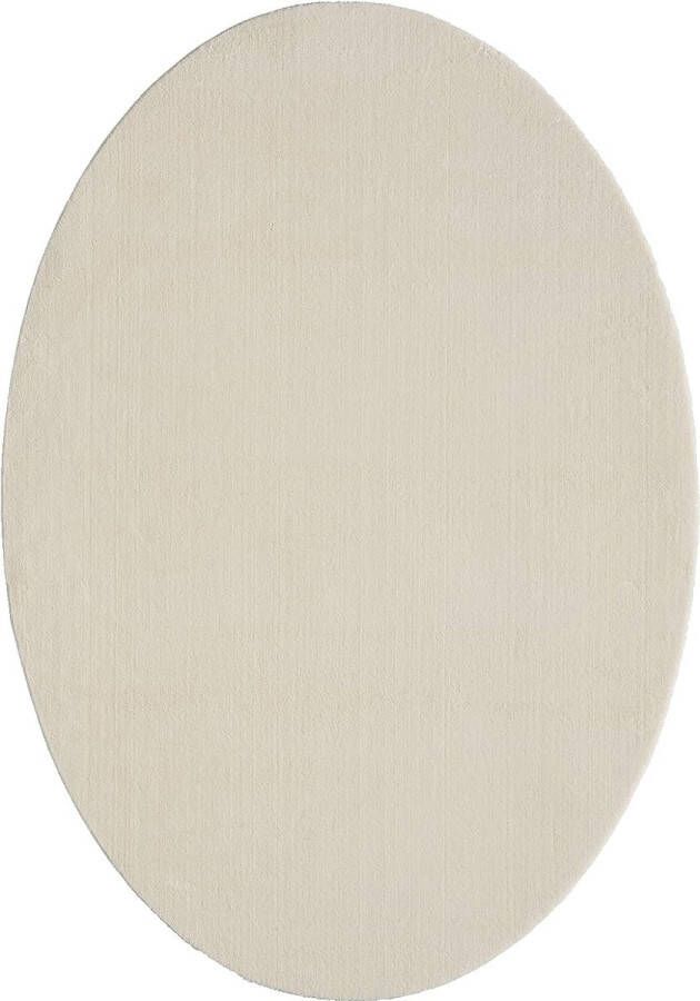The carpet Vloerkleed voor woonkamer of slaapkamer in creme 140x200 cm Modern en zacht kortpolig tapijt Ovaal Antislip onderkant Wasbaar tot 30 Graden Rug for bedroom or living room RELAX kleed by - Foto 2