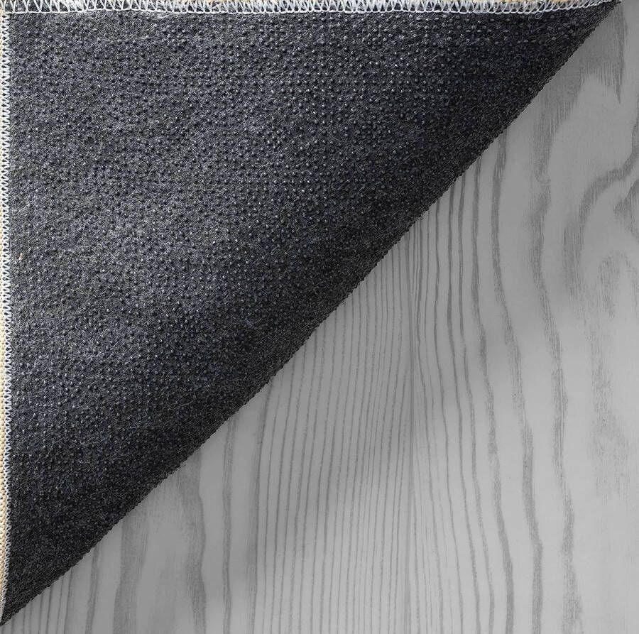 The carpet Vloerkleed voor woonkamer of slaapkamer in grijs 80x300 cm Modern en zacht kortpolig tapijt Rechthoekig Antislip onderkant Wasbaar tot 30 Graden Rug for bedroom or living room RELAX kleed by - Foto 2