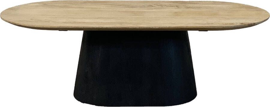 The Copperbarn Deens ovaal salontafel 120cm mangohout kegelpoot Naturel