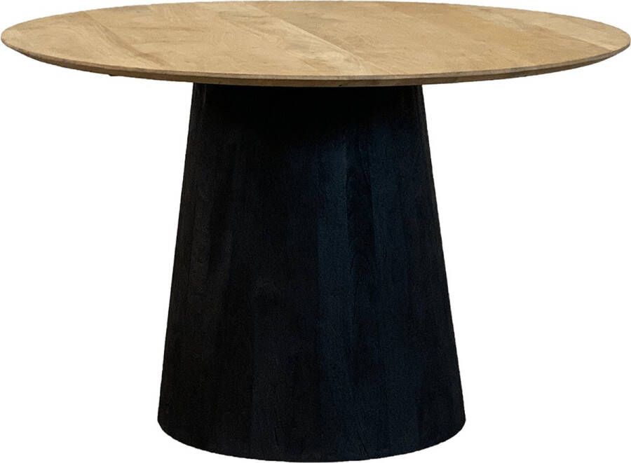 The Copperbarn Ronde salontafel Ø60cm mangohout kegelpoot Naturel