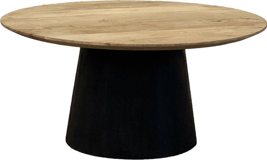 The Copperbarn Ronde salontafel Ø80cm mangohout kegelpoot Naturel