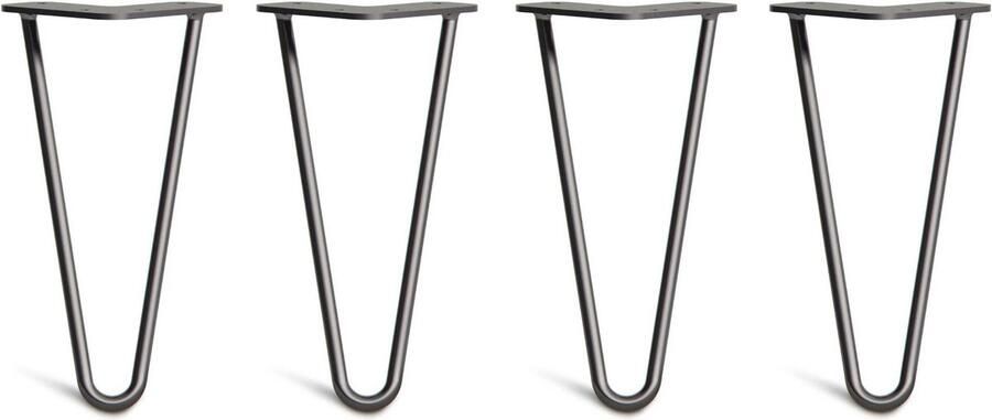 The Hairpin Leg Co. Haarspeldpoten Salontafel Lage salontafel 10 mm 2x25cm staven Zwart