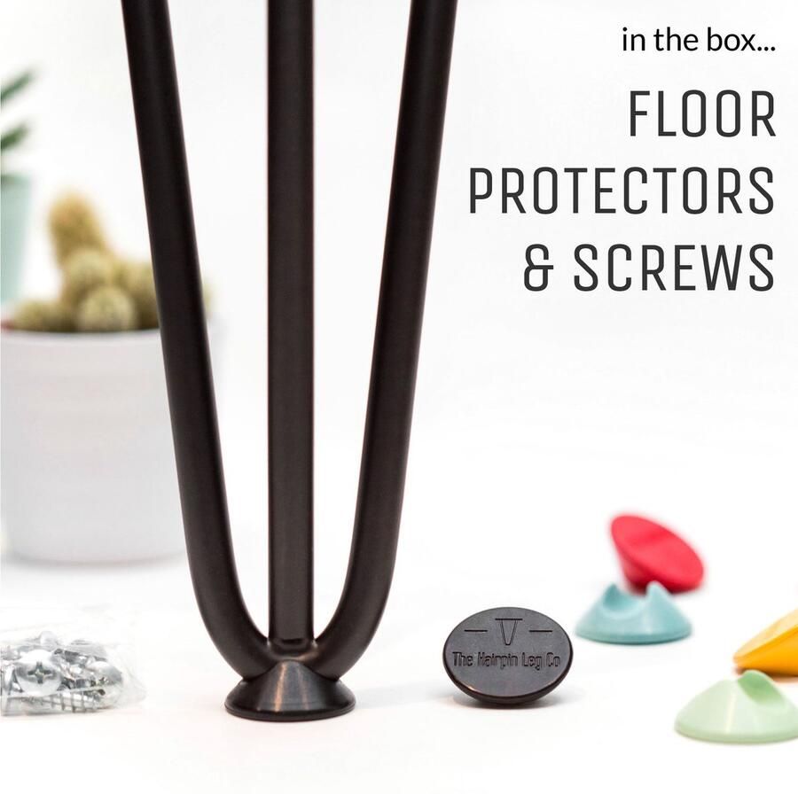 The Hairpin Leg Co. Haarspeldpoten Salontafel Lage salontafel 30cm 2 staven Ruw staal