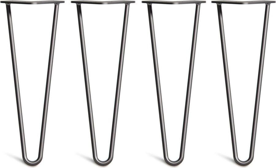 The Hairpin Leg Co. Hairpin Legs Salontafel 35cm 10mm Salontafelpoten 2 staven Zwart