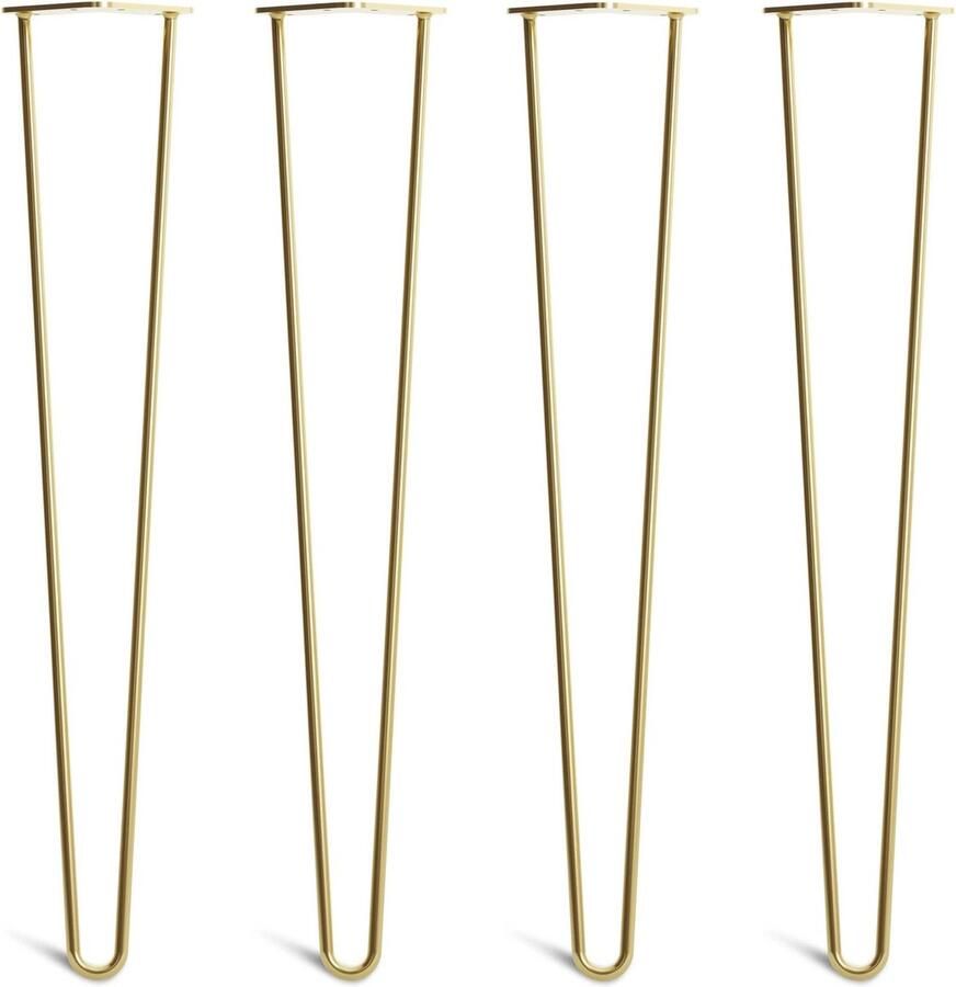 The Hairpin Leg Co. Klassieke Hairpin Poten Bureau Eettafel 10mm 2x71cm Staven Goud