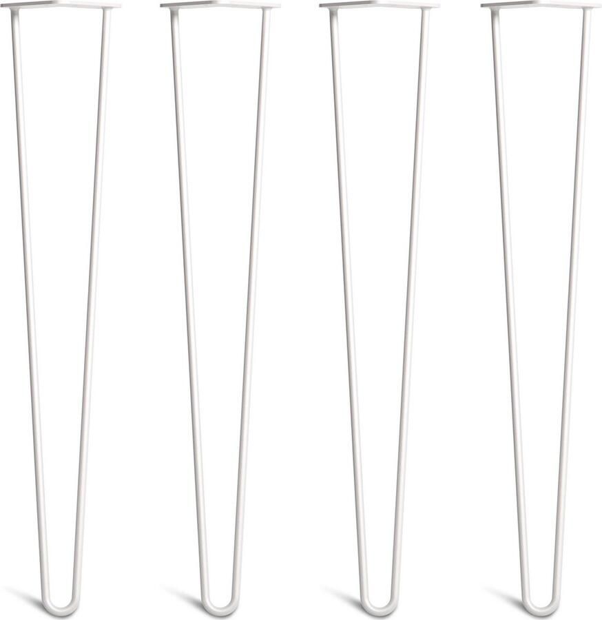 The Hairpin Leg Co. Klassieke Hairpin Poten Bureau Eettafel 10mm 2x71cm Staven Wit