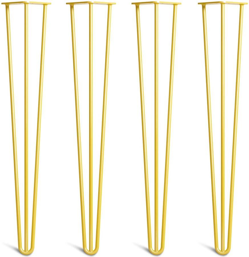 The Hairpin Leg Co. Klassieke Hairpin Poten Bureau Eettafel 10mm 3x71cm Staven Geel