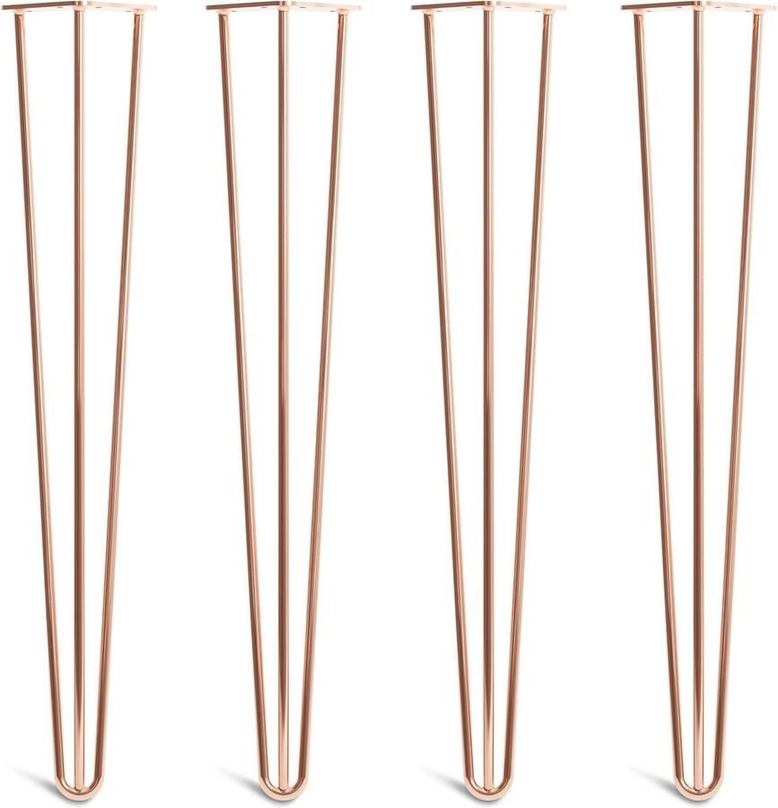 The Hairpin Leg Co. Klassieke Hairpin Poten Bureau Eettafel 10mm 3x71cm Staven Koper