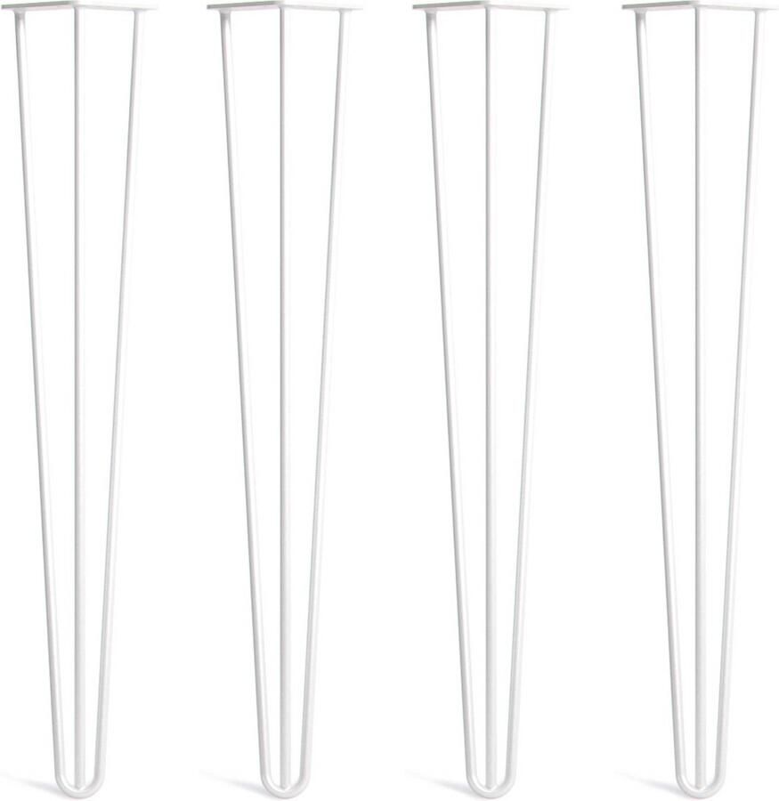 The Hairpin Leg Co. Klassieke Hairpin Poten Bureau Eettafel 10mm 3x71cm Staven Wit