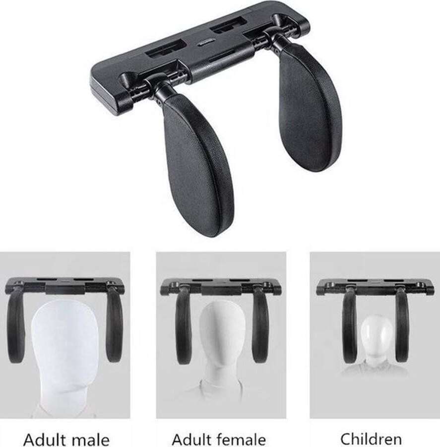 The Label of Gold Hoofdsteun Hoofdkussen Auto Nekkussen Autostoel Hoofdsteun Kussen 'Zwart' Reiskussen Neksteun Verstelbaar Veiligheid en Bescherming Voor Kinderen en Volwassenen TLOG