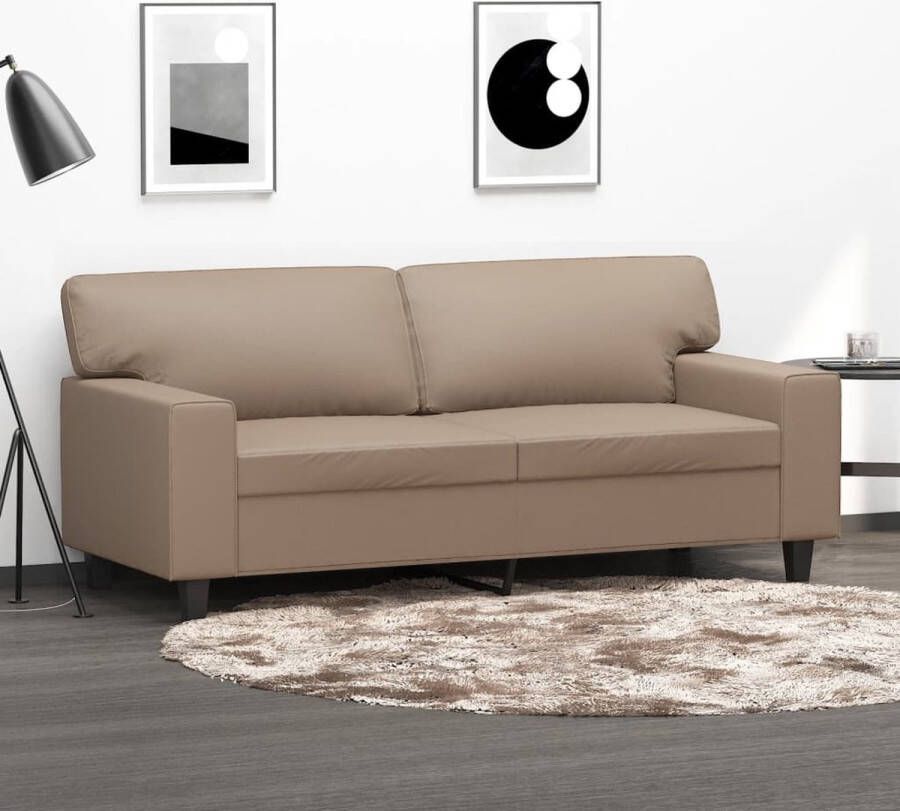 The Living Store 2-zitsbank Kunstleer Cappuccino 174x77x80 cm Duurzaam en Comfortabel