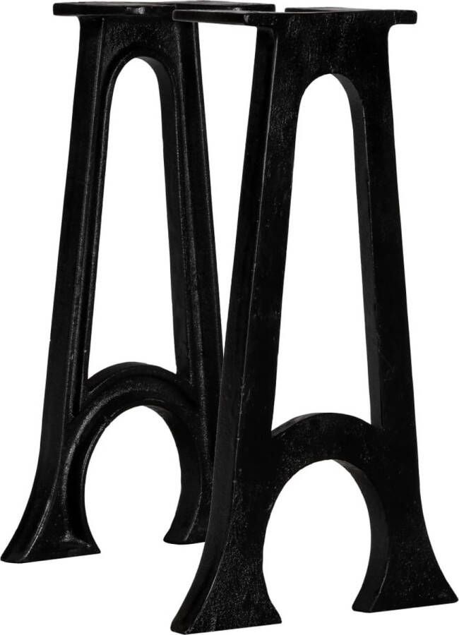 VidaXL The Living Store A-frame Bankpoten 25 x 41 cm Gietijzer Zwart - Foto 3