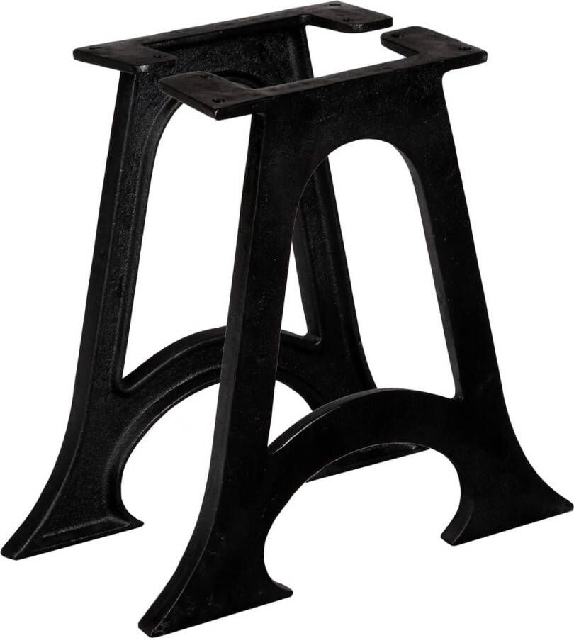 VidaXL The Living Store A-frame tafelpoten 44 x 41 cm zwart gietijzer - Foto 3