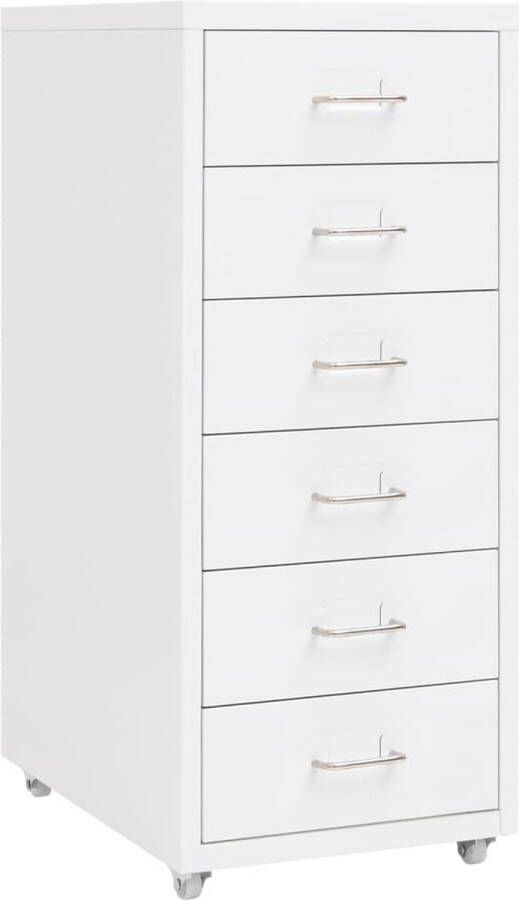 The Living Store Archiefkast 6 lades 28 x 41 x 69 cm Metalen handvatten - Foto 2