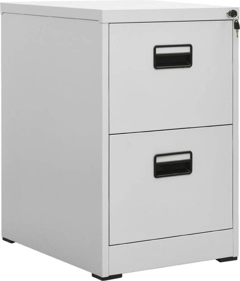 The Living Store Archiefkast Staal 46 x 62 x 72.5 cm 2 lades Met slot - Foto 2