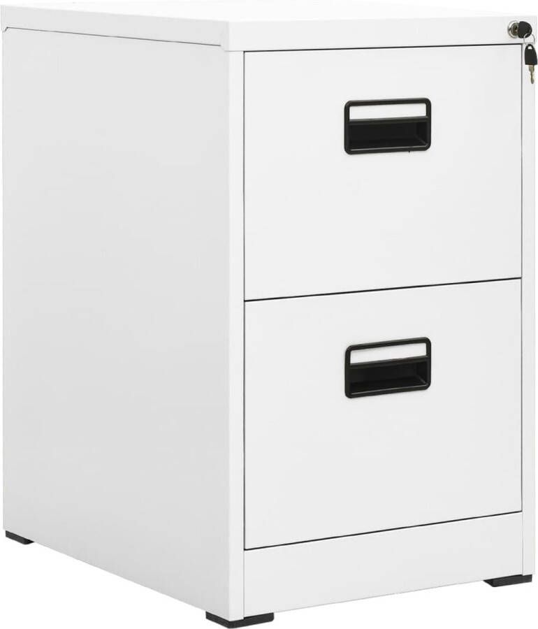 VidaXL Archiefkast 46x62x72 5 cm staal wit Archiefkast Metalen Kasten Staalkast Archivak Office Furniture - Foto 2