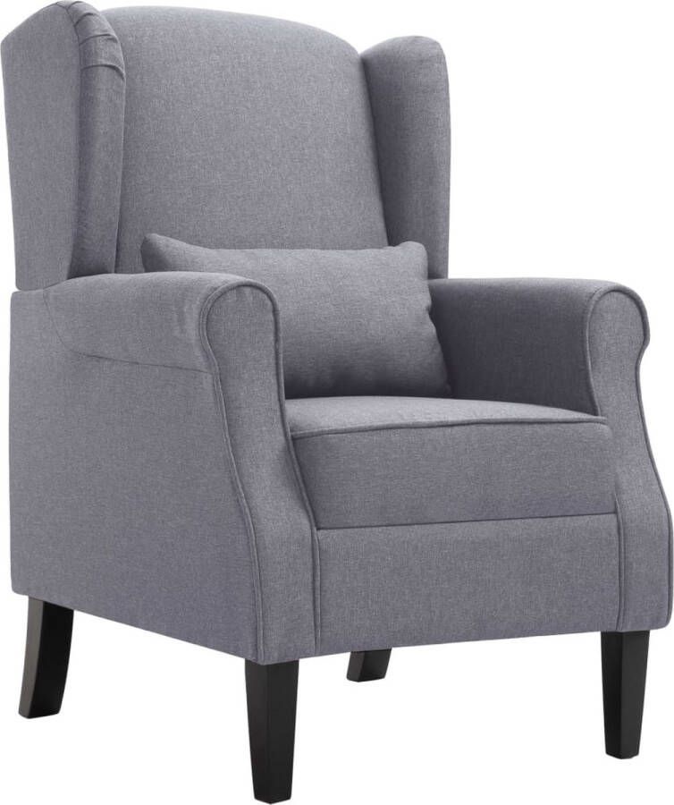 VidaXL Fauteuil Stof Donkergrijs Comfortabel Donker Grijze Fauteuil Fauteuils Online Kopen Lounge Stoelen Relaxfauteuil Ergonomische Stoel - Foto 3