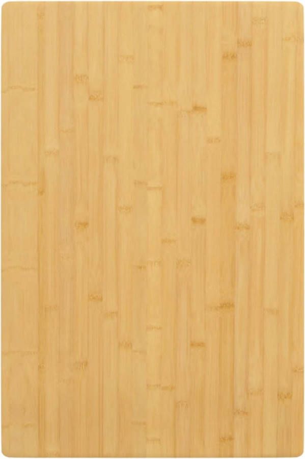 The Living Store Bamboe Tafelblad 40 x 60 x 2.5 cm Duurzaam materiaal Veelzijdig gebruik Afgeronde randen Eenvoudig schoon te maken Kleuren en nerven variëren Uniek meubelstuk Materiaal- Bamboe - Foto 2