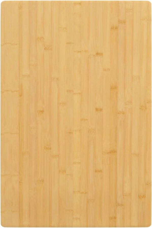 The Living Store Bamboe Tafelblad 40 x 60 x 4 cm Duurzaam en veelzijdig Afgeronde randen Eenvoudig schoon te maken Uniek en exclusief - Foto 2