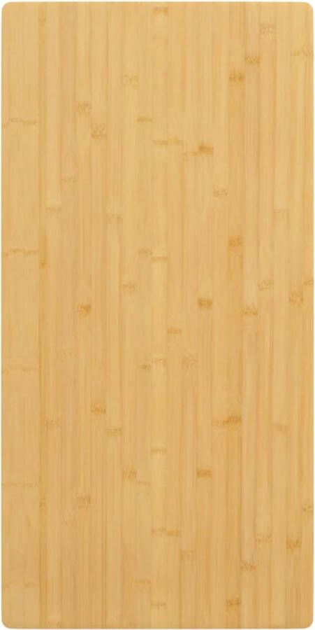 The Living Store Bamboe Tafelblad 40 x 80 x 4 cm Duurzaam materiaal Veelzijdig Afgeronde randen Eenvoudig schoon te maken oppervlak - Foto 2