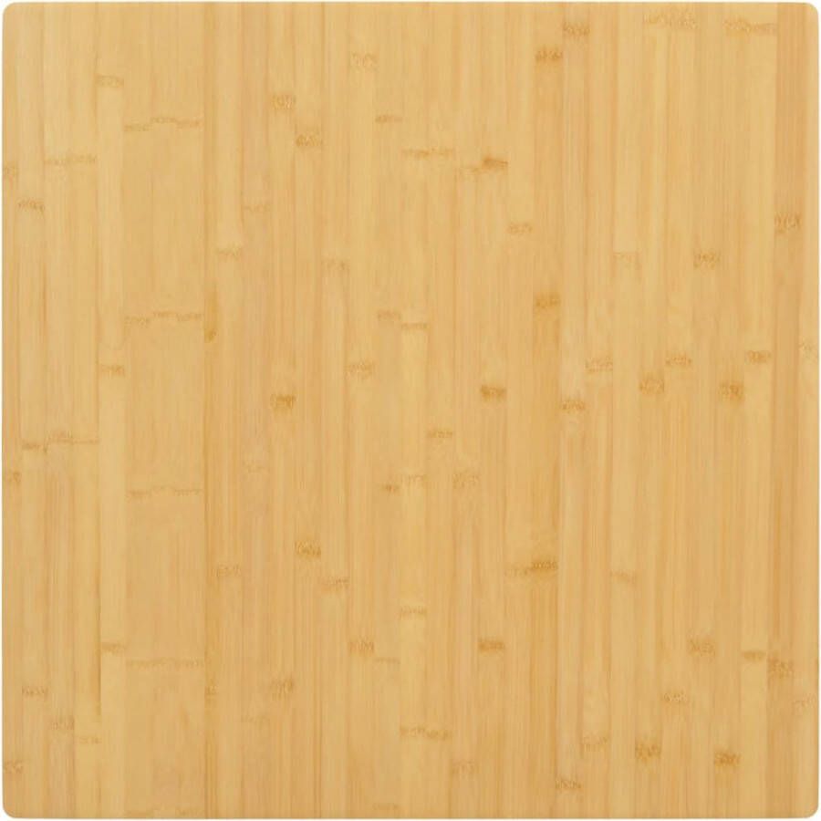 The Living Store Bamboe Tafelblad 70x70x4 cm Duurzaam Veelzijdig Afgeronde randen Eenvoudig schoon te maken Uniek Gelakte afwerking - Foto 2