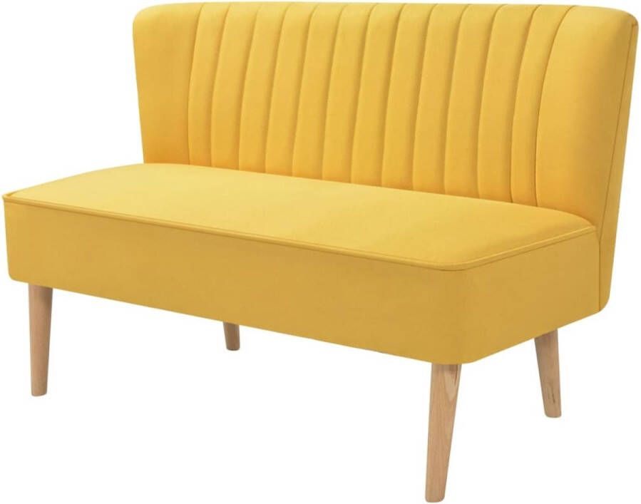 The Living Store Bank 117x55 5x77 cm stof geel Tweezitsbank Banksofa Compacte Bank Gele Bank Moderne Bank - Foto 3