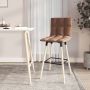 The Living Store Barkruk Stoffen Taupe 46x48x96.5 cm Comfortabel Beukenhout - Thumbnail 1