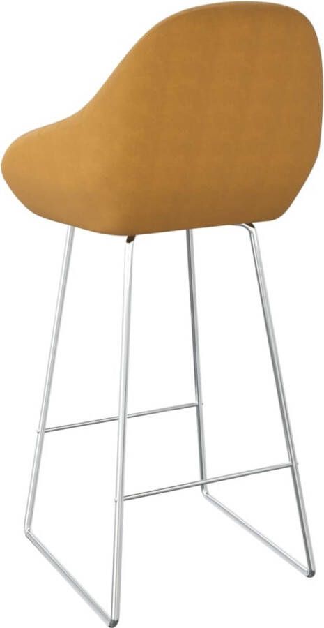 The Living Store Barkrukken fluweel bruin 52x57x94 cm trendy en stevige structuur - Foto 2