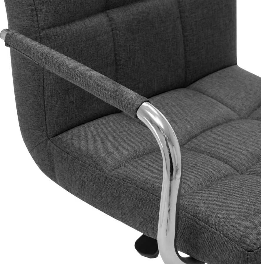 The Living Store Barstoelenset Donkergrijs 53 x 52 x (92-112) cm Verchroomd stalen frame en stoffen bekleding Barstühlen Eetkamerstoelen Moderne Stoelen Design Meubels Lounge Stoelen - Foto 2