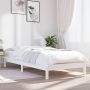 The Living Store Bedframe massief grenenhout wit 100x200 cm Bedframe Bedframes Bed Bedbodem Ledikant Bed Frame Massief Houten Bedframe Slaapmeubel Eenpersoonsbed Bedden Bedbodems - Thumbnail 2