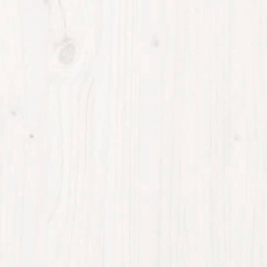 The Living Store Bedframe massief grenenhout wit 200x200 cm Bedframe Bedframes Bed Bedbodem Ledikant Bed Frame Massief Houten Bedframe Slaapmeubel Tweepersoonsbed Bedden Bedbodems - Foto 2