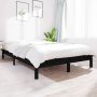 The Living Store Bedframe massief grenenhout zwart 180x200 cm 6FT Super King Bedframe Bedframes Bed Bedbodem Ledikant Bed Frame Massief Houten Bedframe Slaapmeubel Tweepersoonsbed Bedden Bedbodems - Thumbnail 2