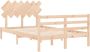 The Living Store Bedframe met hoofdbord massief hout 120x200 cm Bedframe Bedframes Bed Tweepersoonsbed Slaapkamermeubel Houten Bedframe Houten Bed Bedbodem Massief Houten Bedframe Ledikant Bedframe Met Hoofdeinde - Thumbnail 2