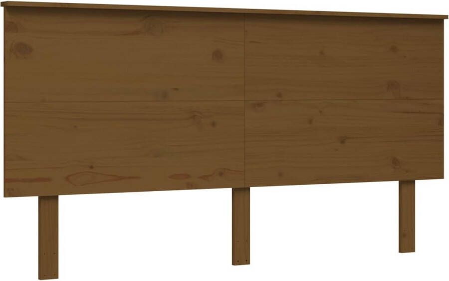 The Living Store Bedframe met hoofdbord massief hout honingbruin 5 FT King Bedframe Bedframes Bed Tweepersoonsbed Slaapkamermeubel Houten Bedframe Houten Bed Bedbodem Massief Houten Bedframe Ledikant Bedframe Met Hoofdeinde - Foto 3