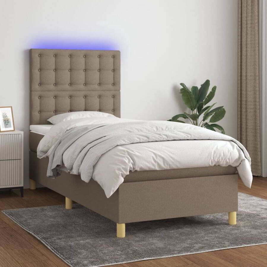 The Living Store Bed LED Pocketvering matras 90x190 cm